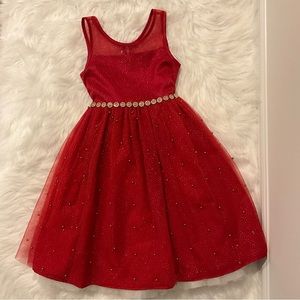 Girls studded pearl dress